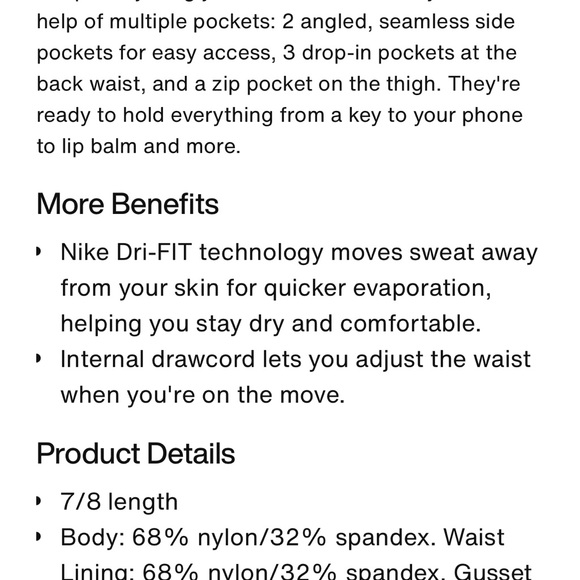 Nike go high waist 7/8 legging - Picture 6 of 7